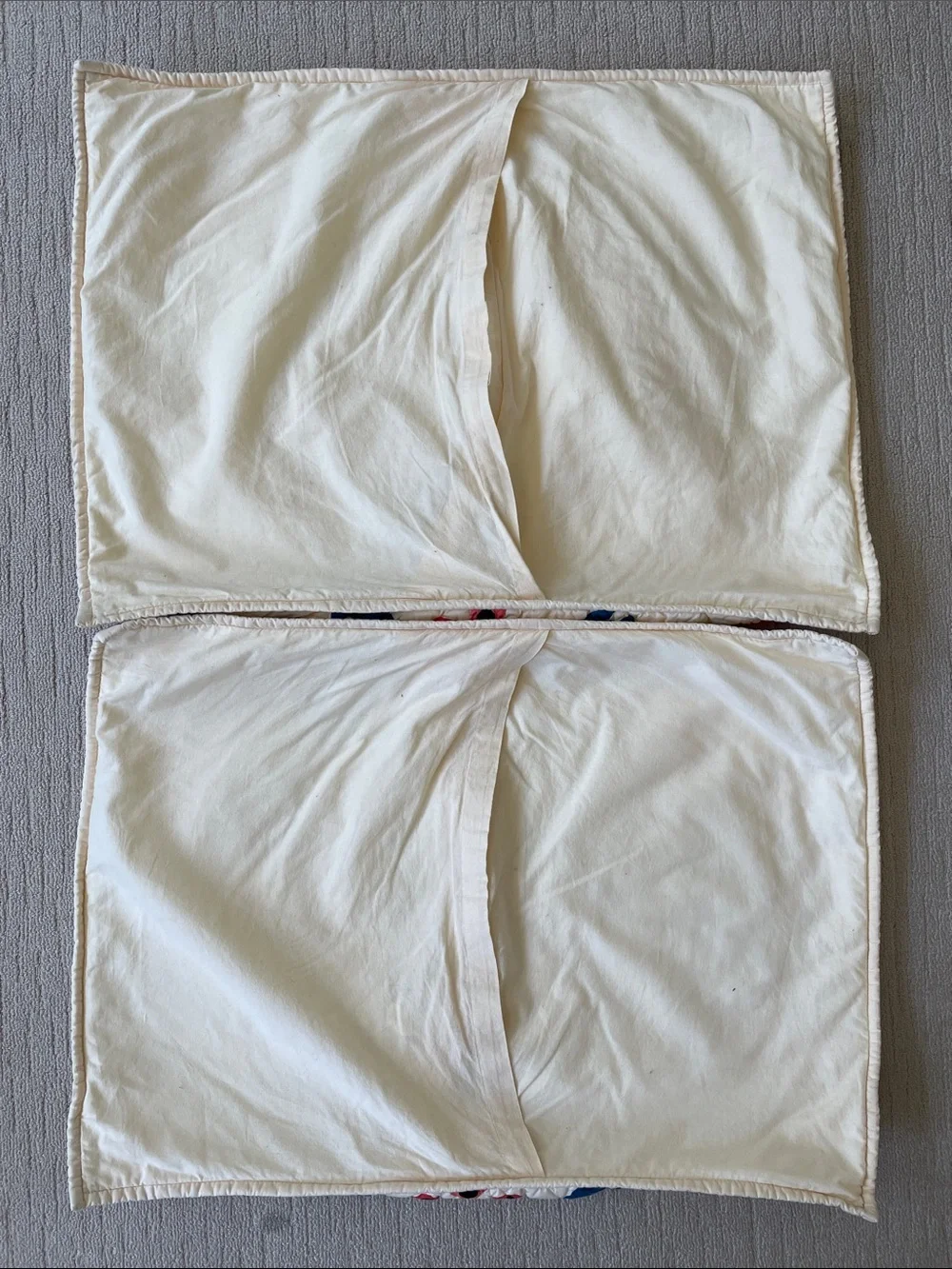 Plow & Hearth Ansley Folk Art Queen Quilt Cream Cotton Bird Flower Dutch Bed Set